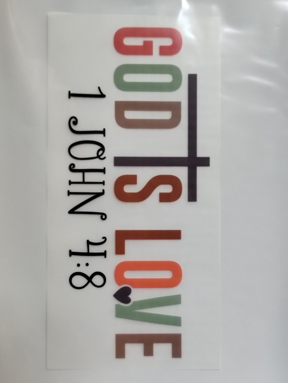 GOD'S LOVE Colorblock Vinyl Decal